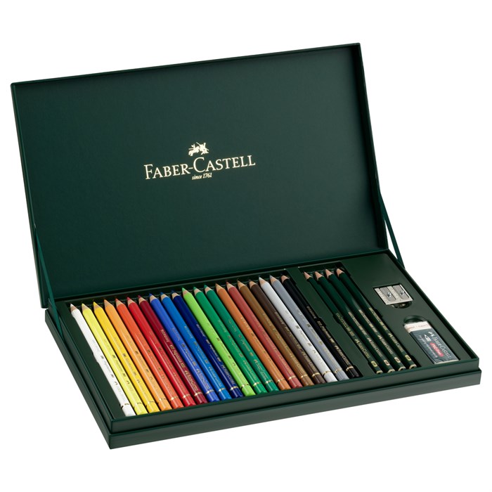 Карандаши цветные художественные Faber-Castell "Polychromos", 20цв.+ 4ч/г заточен., студийная коробка R375090 - фото 524361