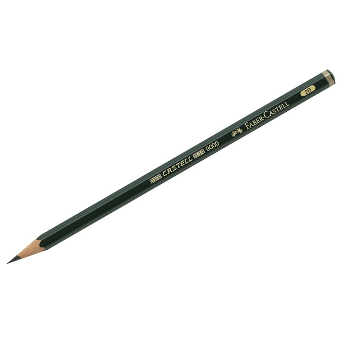 Карандаш ч/г Faber-Castell "Castell 9000" 2B, заточен. R286115 - фото 524660