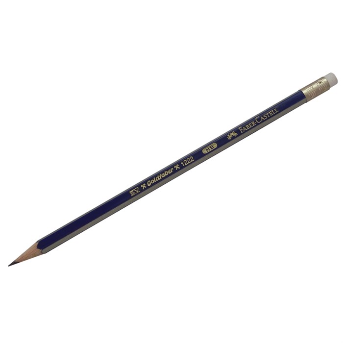 Карандаш ч/г Faber-Castell "Goldfaber 1222" HB, с ластиком, заточен. R286145 - фото 524699