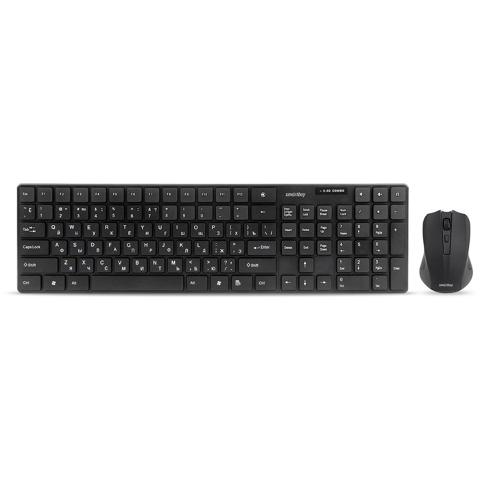 Комплект беспроводной клавиатура + мышь Smartbuy ONE 229352AG, USB, черный R321297 - фото 531763