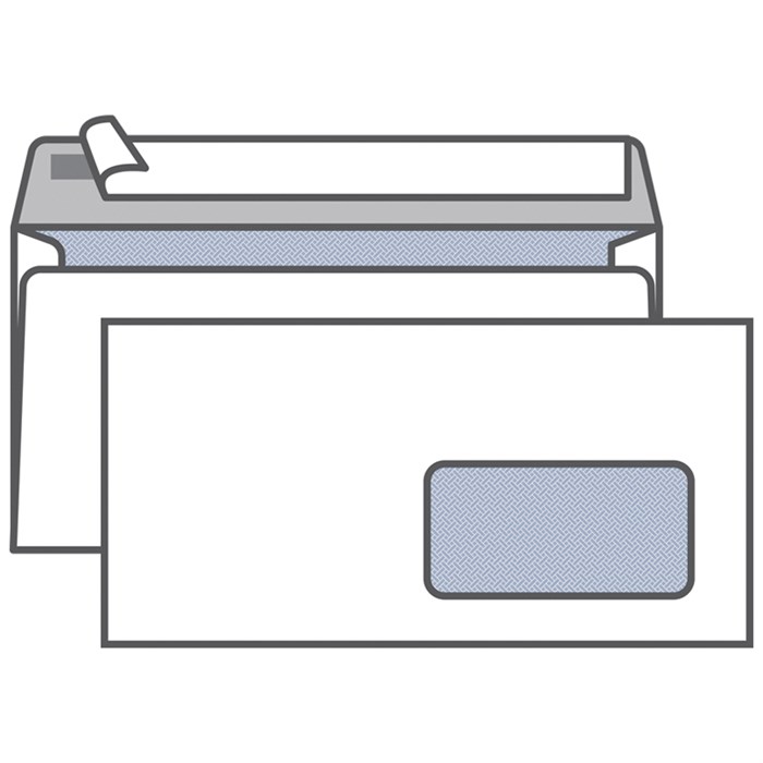 Конверт E65, KurtStrip, 110*220мм, б/подсказа, с прав.окном, отр. лента, внутр. запечатка R257787 - фото 531981