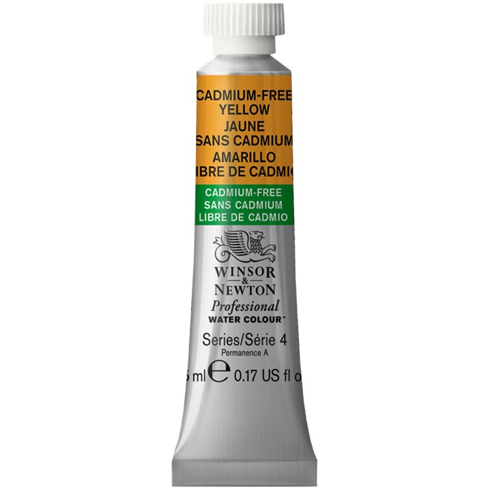 Акварель художественная Winsor&Newton "Professional", 5мл, туба, №890 бескадмиевый желтый R316655 - фото 533294