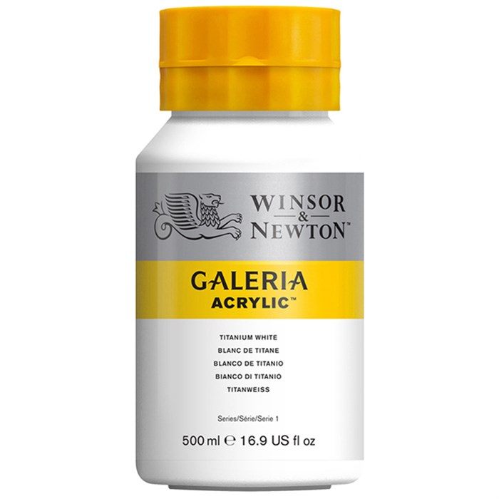 Краска акриловая художественная Winsor&Newton "Galeria", 500мл, банка, титановые белила R316312 - фото 534716