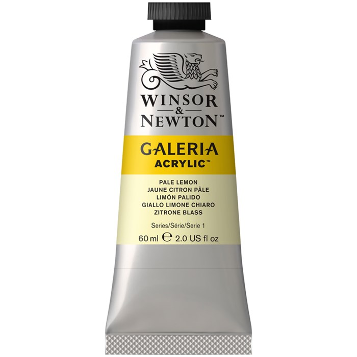 Краска акриловая художественная Winsor&Newton "Galeria", 60мл, туба, бледный лимон R316270 - фото 534731