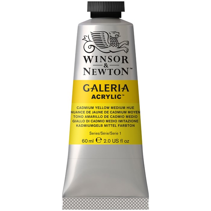 Краска акриловая художественная Winsor&Newton "Galeria", 60мл, туба, желтый кадмий средний R316260 - фото 534742