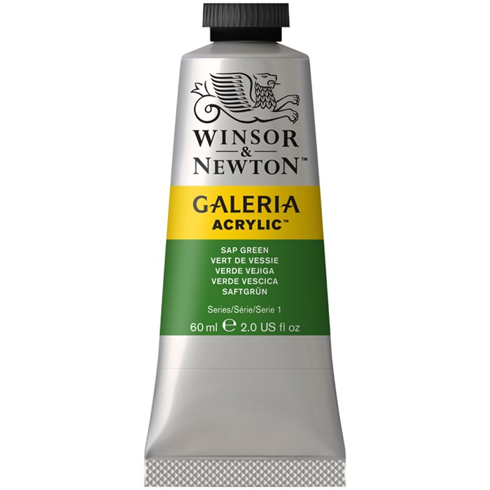 Краска акриловая художественная Winsor&Newton "Galeria", 60мл, туба, зеленая крушина R316280 - фото 534758