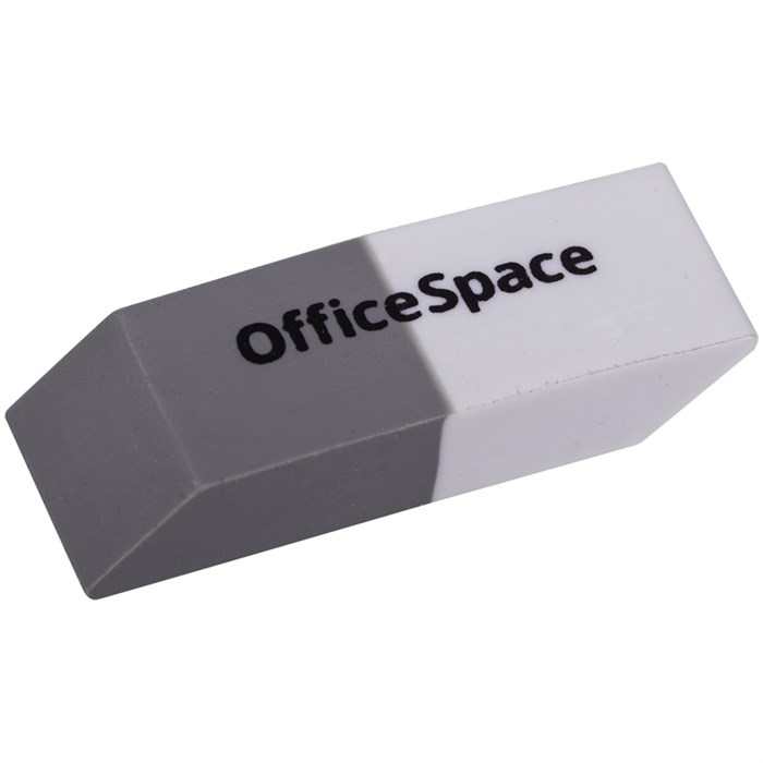 Ластик OfficeSpace, скошенный, комбинированный, термопластичная резина, 41*14*8мм R235542 - фото 539122