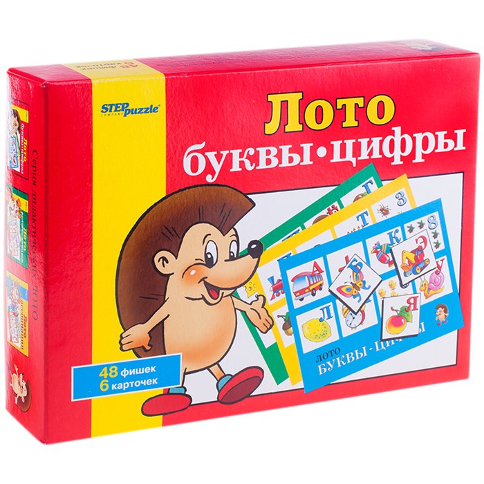 Игра настольная Лото, Step Puzzle "Буквы-цифры", картонная коробка R206293 - фото 541423