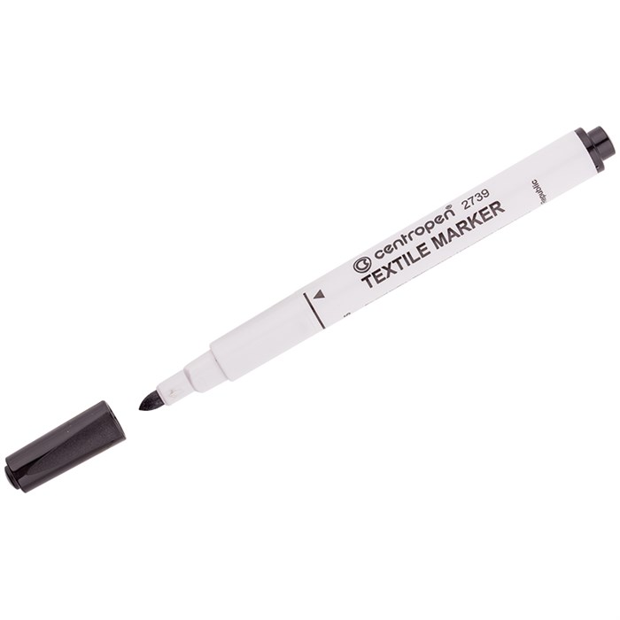 Маркер для ткани Centropen "Textile Marker 2739" черный, 1,8мм, картон R093452 - фото 543398