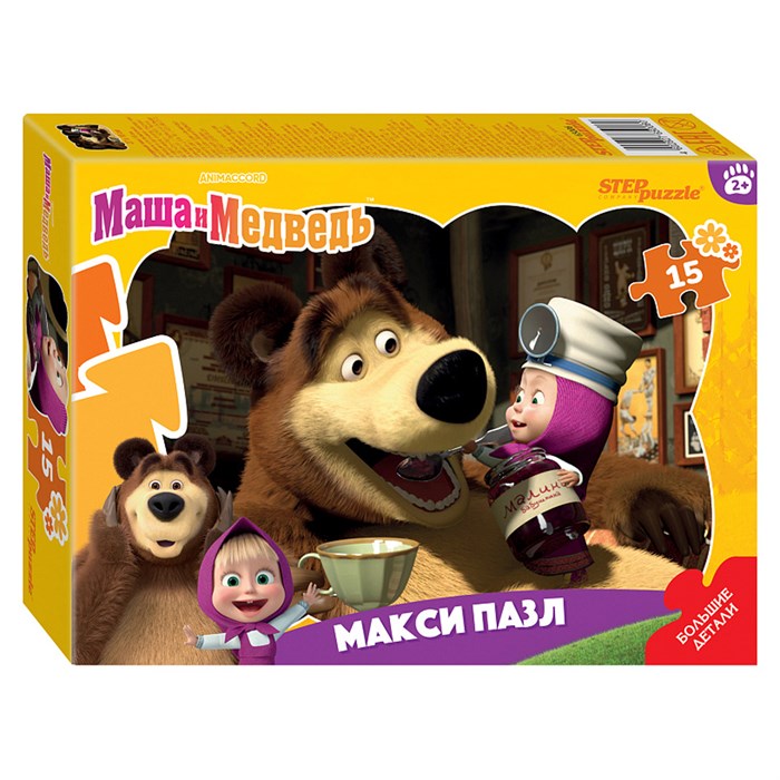 Пазл  15 эл. maxi Step Puzzle "Маша и Медведь" R379821 - фото 551037