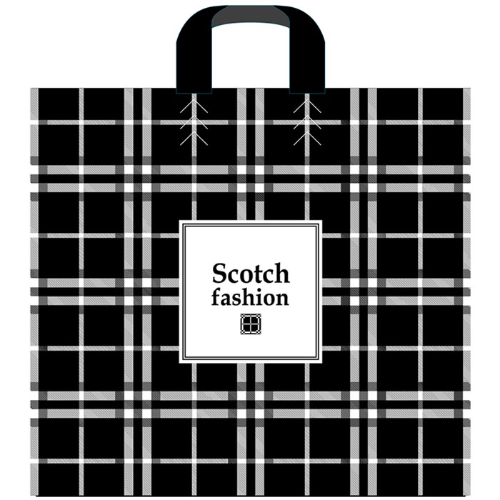 Пакет с петлевой ручкой Артпласт "Scotch fashion", 40*40+5см, 100мкм R275360 - фото 552044