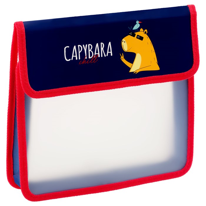 Папка для тетрадей 1 отделение, ArtSpace "Capybara", А5, пластик, на липучке R365776 - фото 552820