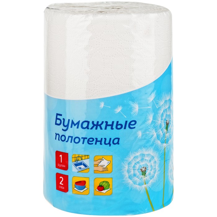 Полотенца бумажные в рулоне OfficeClean "XXL", 2-слойное, 35м/рул., тиснение, белые, 1шт. R279676 - фото 564801