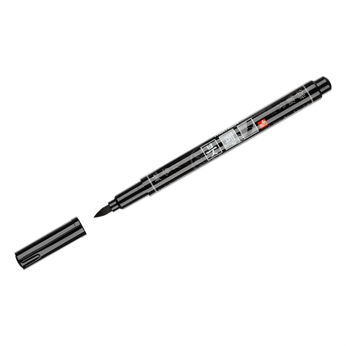 Ручка капиллярная (брашпен) Munhwa "Sign pen" черная R360048 - фото 570567