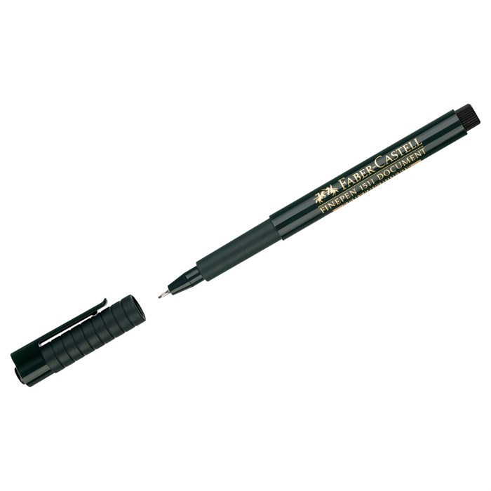 Ручка капиллярная Faber-Castell "Finepen 1511" черная, 0,4мм R286046 - фото 570661