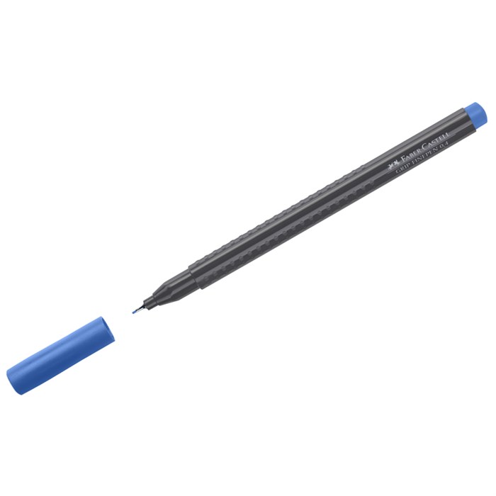 Ручка капиллярная Faber-Castell "Grip Finepen" синяя, 0,4мм, трехгранная R286039 - фото 570670