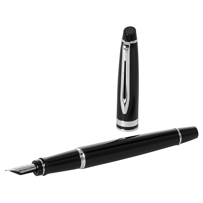 Ручка перьевая Waterman "Expert Black CT" синяя, 1,0мм, подарочная упаковка R352756 - фото 571286