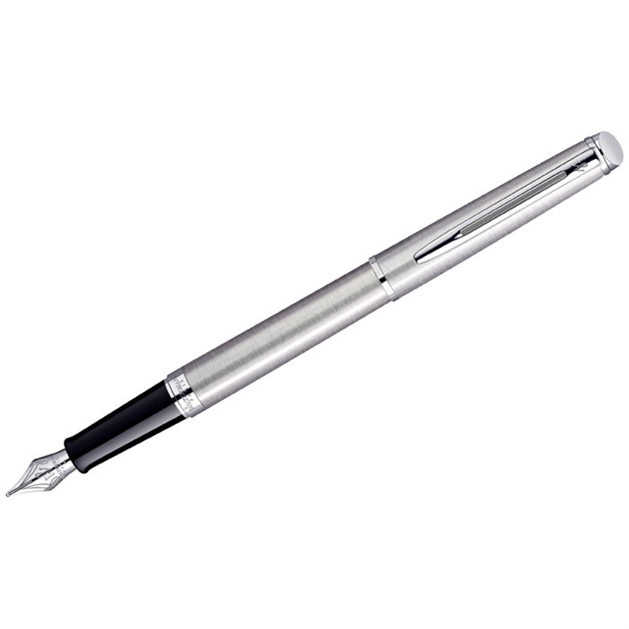 Ручка перьевая Waterman "Hemisphere Stainless Steel PT" синяя, 0,8мм, подарочная упаковка R184189 - фото 571314