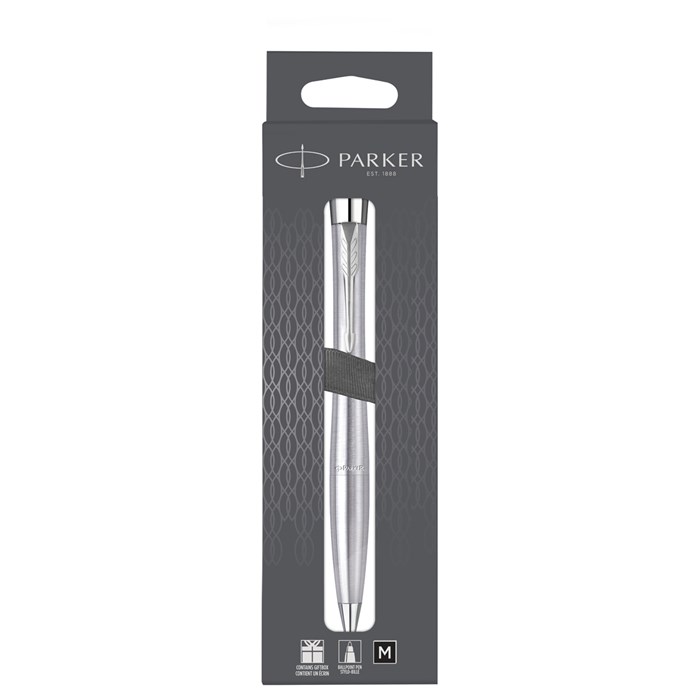 Ручка шариковая Parker "Urban Мetro Metallic CT" черная, 1,0мм, поворот., подарочная упаковка с европодвесом R359540 - фото 572587