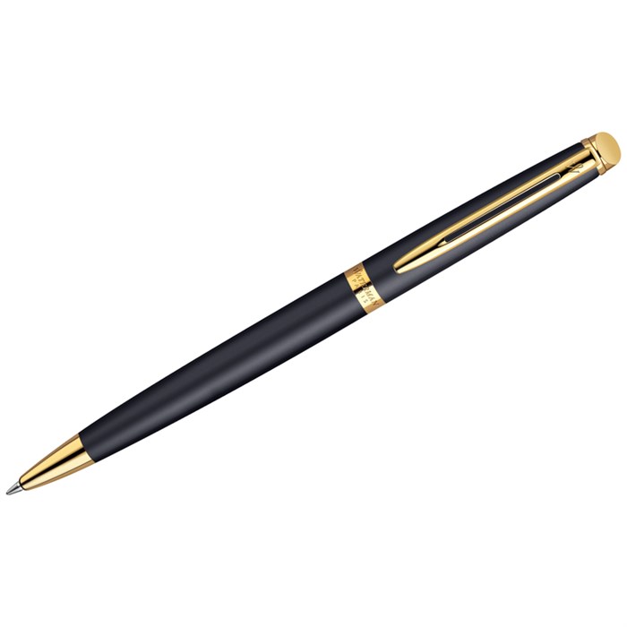 Ручка шариковая Waterman "Hemisphere Matt Black GT" синяя, 1,0мм, подарочная упаковка R180954 - фото 572637