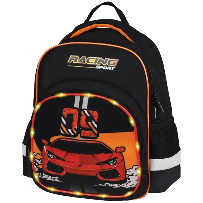 Рюкзак Berlingo Kids "Racing sport" 36*27*12см, 1 отделение, 2 кармана, эргономичная спинка, LED кант R336404 - фото 574173