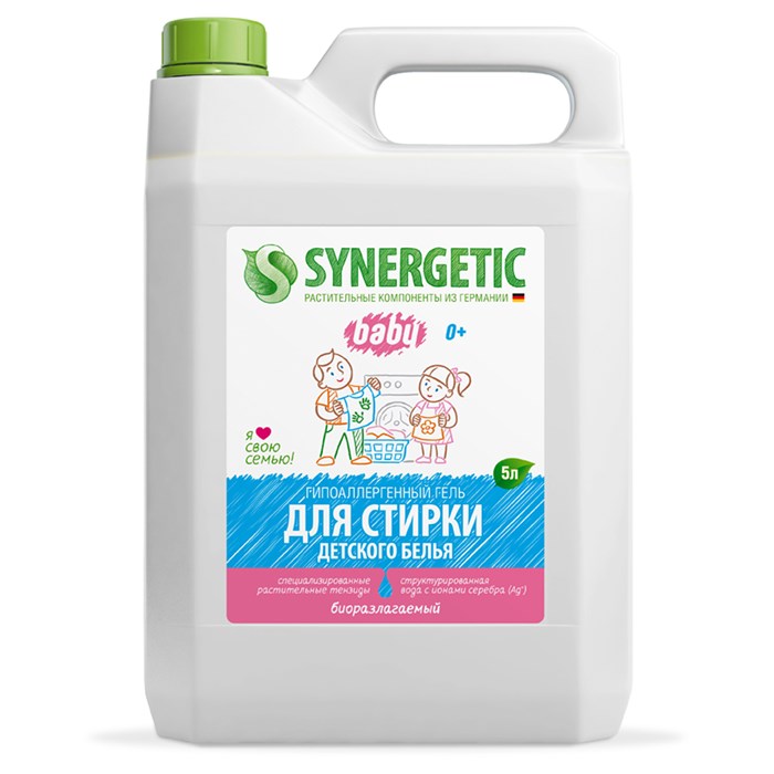 Гель для стирки детского белья Synergetic, 5л R355926 - фото 578140