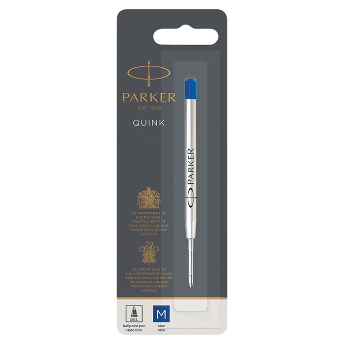 Стержень шариковый объемный Parker "QuinkFlow Ball Point" синий, 98мм, 1,0мм, метал. корпус, блистер R241796 - фото 578897