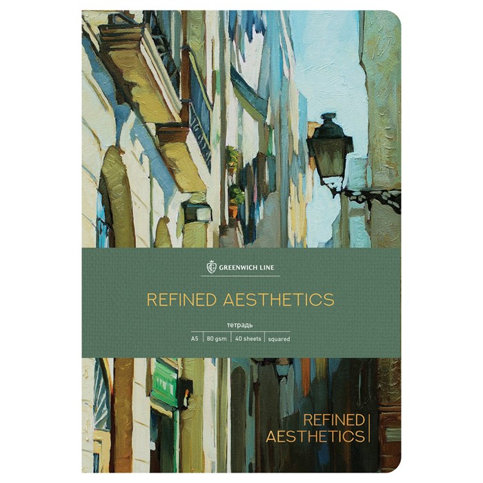 Тетрадь 40л., А5, точка на сшивке Greenwich Line "Refined aesthetic", матовая ламинация, тон. блок 80г/м2 R340083 - фото 595894