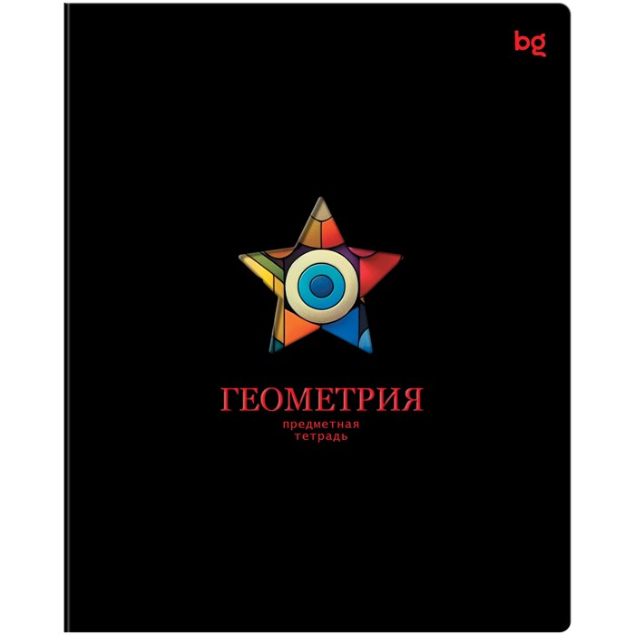 Тетрадь предметная 48л. BG "Информационное поле" - Геометрия, soft-touch ламинация, выб. лак R374854 - фото 600831