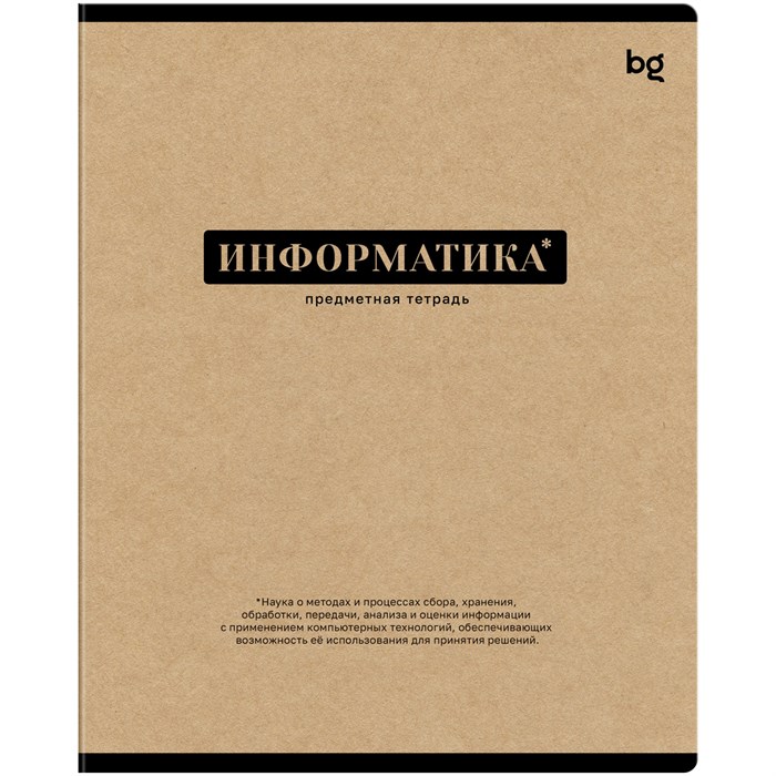 Тетрадь предметная 48л. BG "Крафт" - Информатика, матовая ламинация R374844 - фото 600930