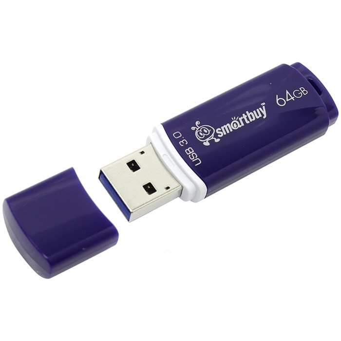 Память Smart Buy "Crown"  64GB, USB 3.0 Flash Drive, синий R248801 - фото 603679