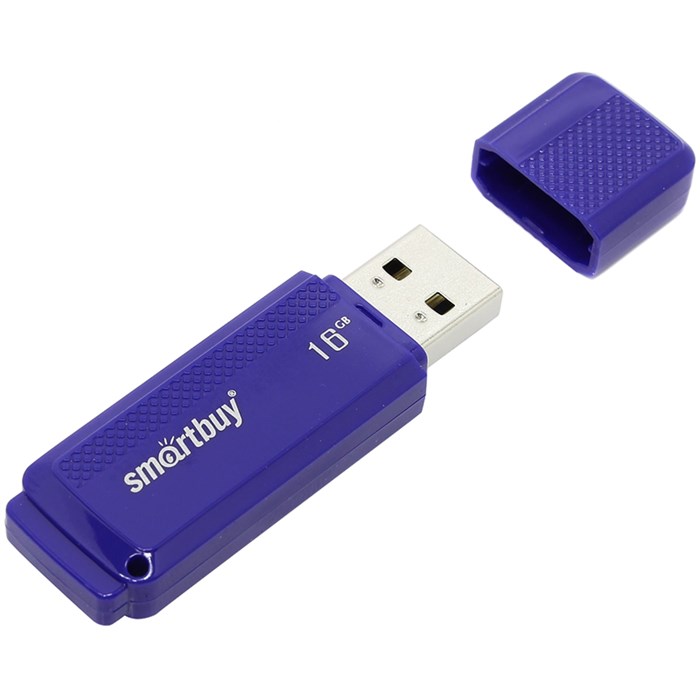 Память Smart Buy "Dock"  16GB, USB 2.0 Flash Drive, синий R244816 - фото 603684