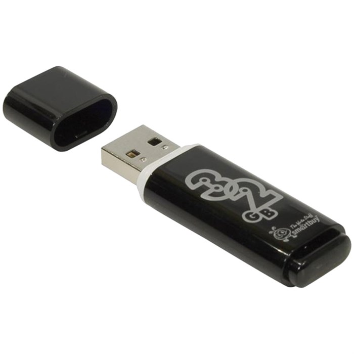 Память Smart Buy "Glossy"  32GB, USB 2.0 Flash Drive, черный R230854 - фото 603724