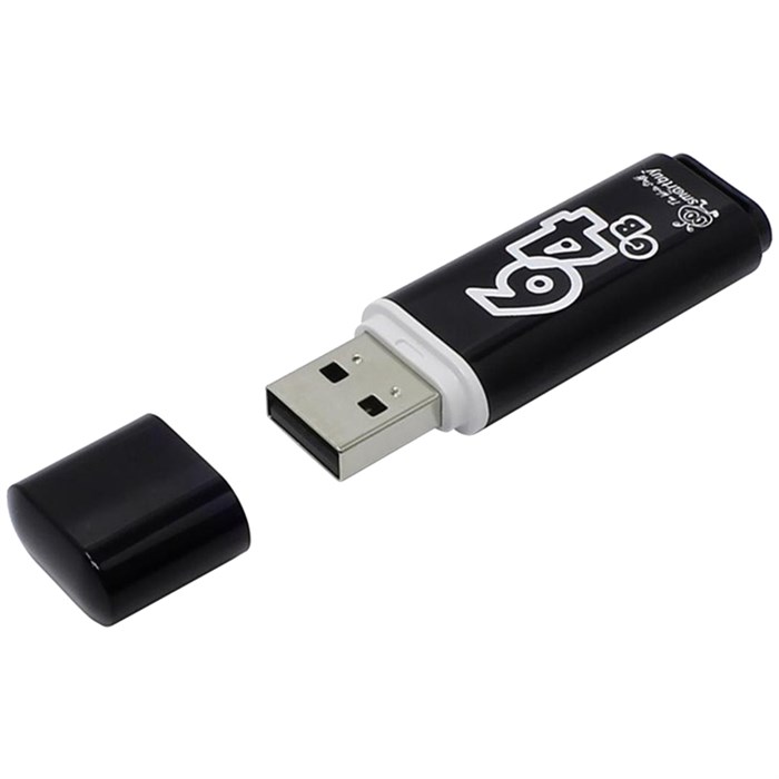 Память Smart Buy "Glossy"  64GB, USB 2.0 Flash Drive, черный R230858 - фото 603732