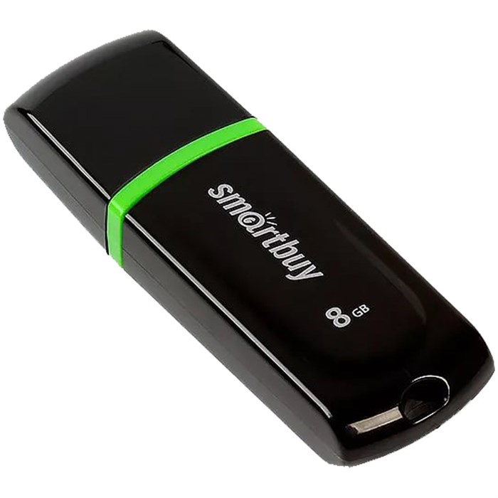 Память Smart Buy "Paean"  8GB, USB 2.0 Flash Drive, черный R250660 - фото 603759