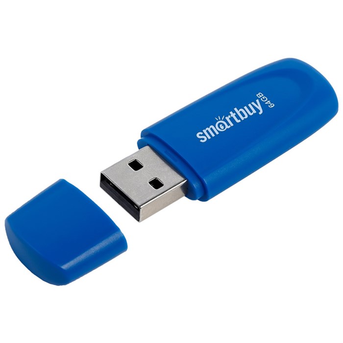 Память Smart Buy "Scout"  64GB, USB 2.0 Flash Drive, синий R350461 - фото 603816