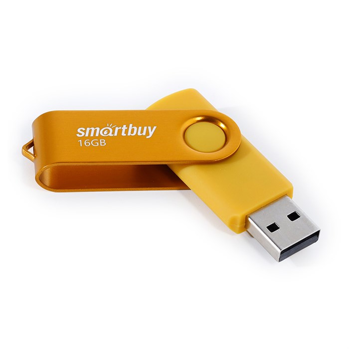 Память Smart Buy "Twist" 16GB, USB 2.0 Flash Drive, желтый R365505 - фото 603859