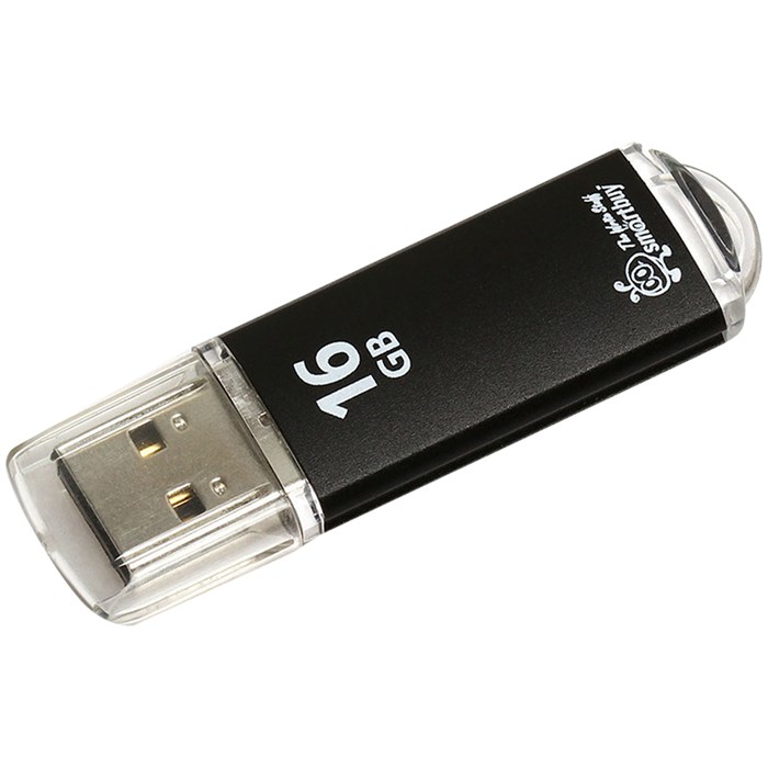 Память Smart Buy "V-Cut"  16GB, USB 2.0 Flash Drive, черный (металл. корпус ) R227882 - фото 603917