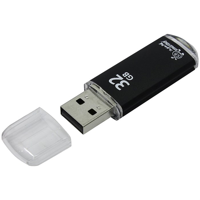 Память Smart Buy "V-Cut"  32GB, USB 2.0 Flash Drive, черный (металл. корпус ) R222374 - фото 603924