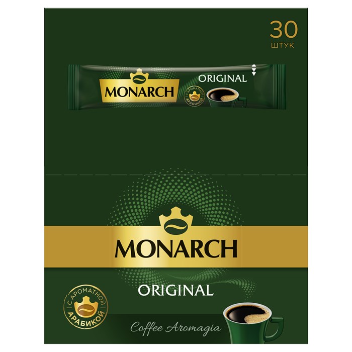 Кофе растворимый Monarch "Original", гранулированный, порционный, 30 пакетиков*1,8г R374696 - фото 609280