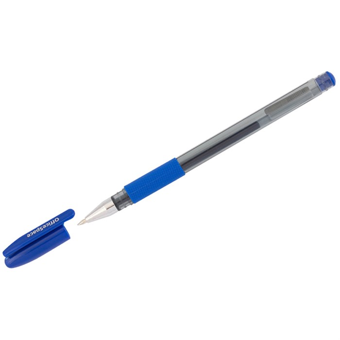 Ручка гелевая OfficeSpace "TC-Grip" синяя, 0,5мм, грип R260062 - фото 621068