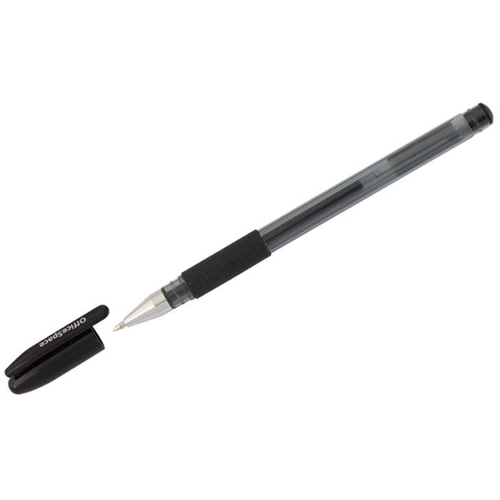 Ручка гелевая OfficeSpace "TC-Grip" черная, 0,5мм, грип R260061 - фото 621073