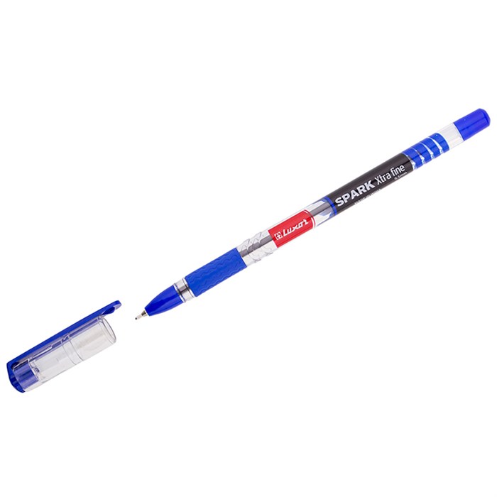 Ручка шариковая Luxor "Spark" синяя, 0,7мм, грип R233875 - фото 623203
