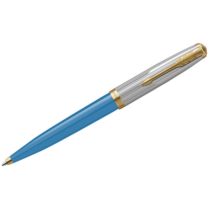 Ручка шариковая Parker "51 Turquoise GT" черная, 1,0мм, поворот., подарочная упаковка R347610 - фото 623774