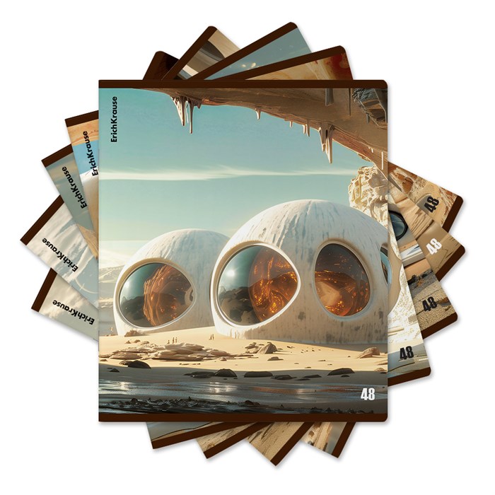 Тетрадь общая ученическая ErichKrause Dune, 48 листов, матовая ламинация, клетка_MIX-PACK EK52961 - фото 632873
