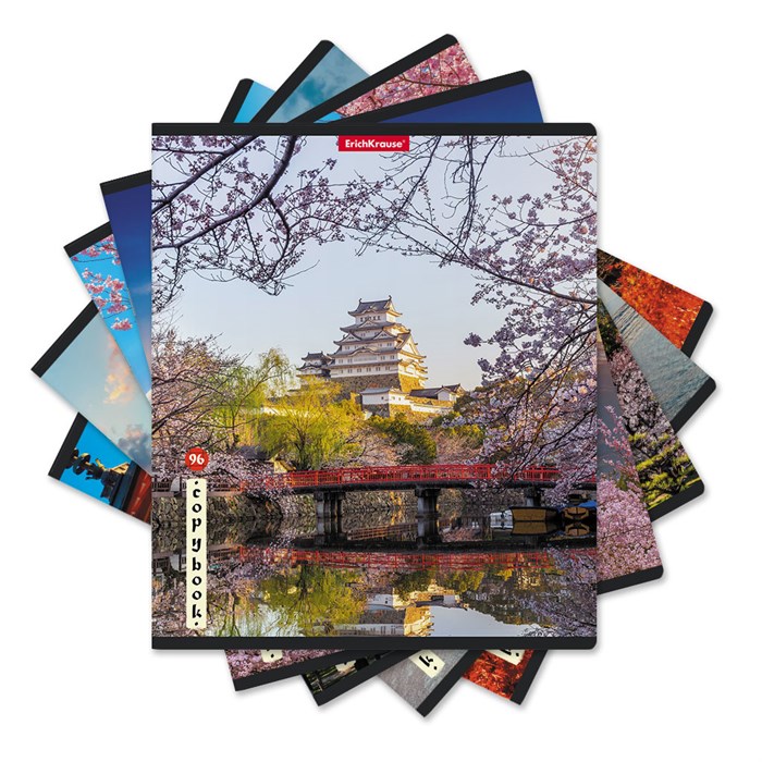 Тетрадь общая ученическая ErichKrause Mysterious Japan, 96 листов, клетка, глянцевая ламинация_MIX-PACK EK58292 - фото 634259