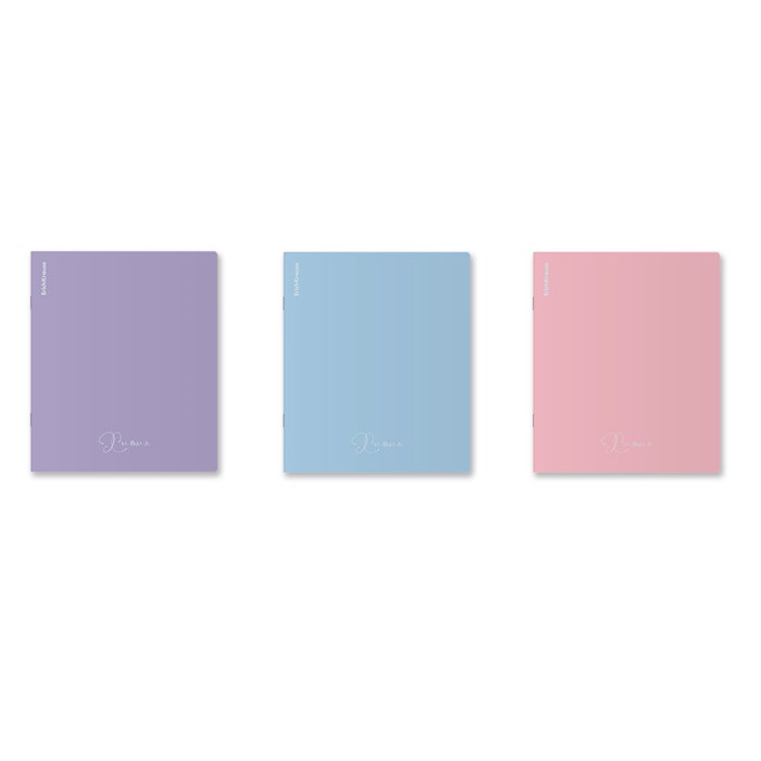 Тетрадь общая ученическая с пластиковой обложкой на скобе ErichKrause Pastel ассорти, Химия, 48 листов, клетка EK59701 - фото 636636