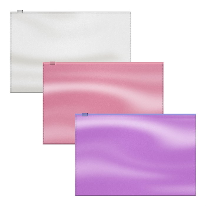 Zip-пакет пластиковый ErichKrause Glossy Candy, B5, полупрозрачный, ассорти (в пакете по 12 шт.) EK54988 - фото 637151