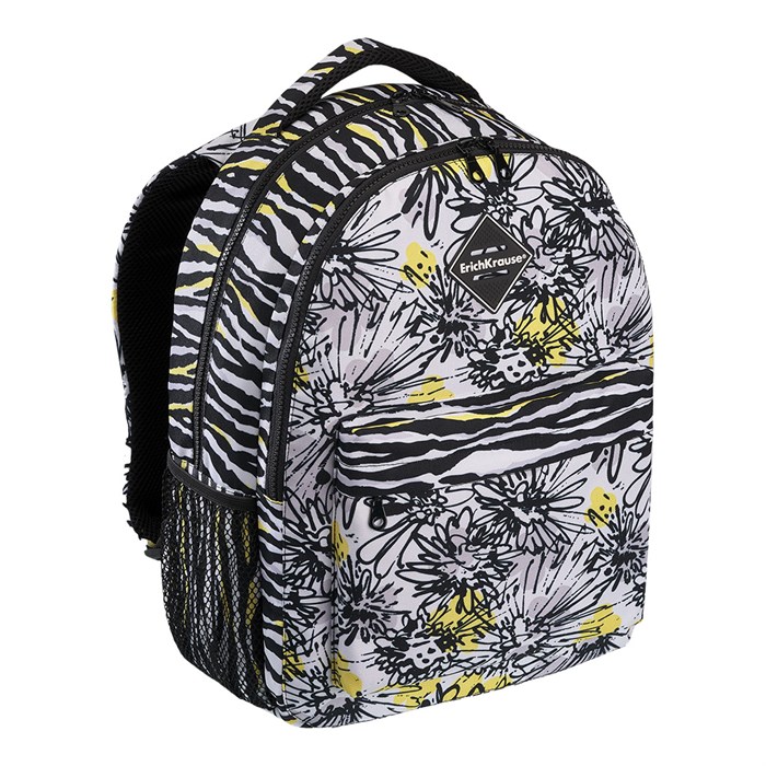 Ученический рюкзак ErichKrause® EasyLine® с двумя отделениями 20L Zebra Flower EK51635 - фото 650281