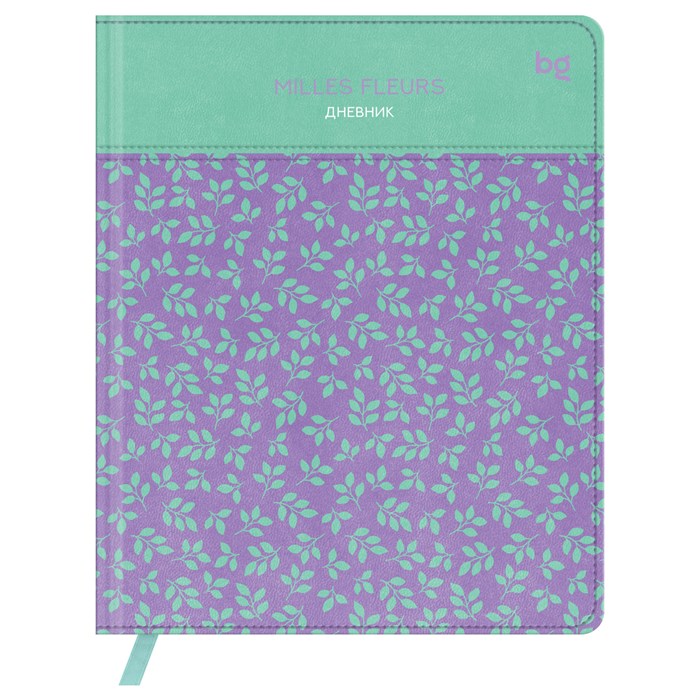 Дневник 1-11 кл. 48л. (твердый) BG "Pattern. Plants", иск. кожа, комбинирование материалов, печать, ляссе R376687 - фото 652487